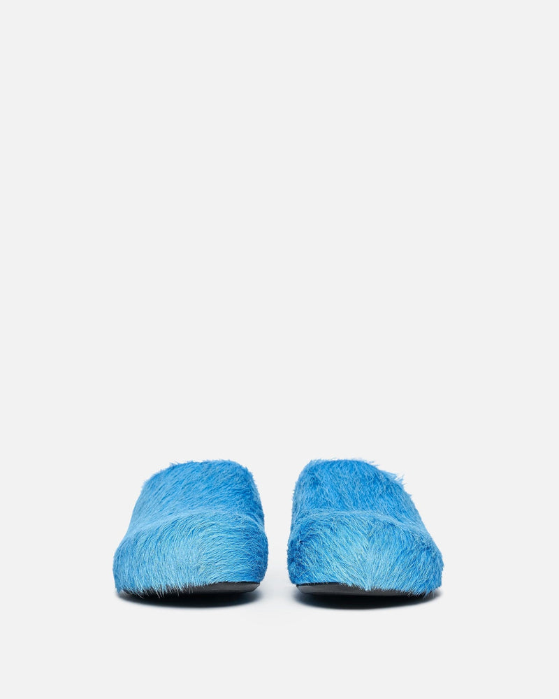 Marni Women's Shoes Calf-Hair Sabot in Light Blue