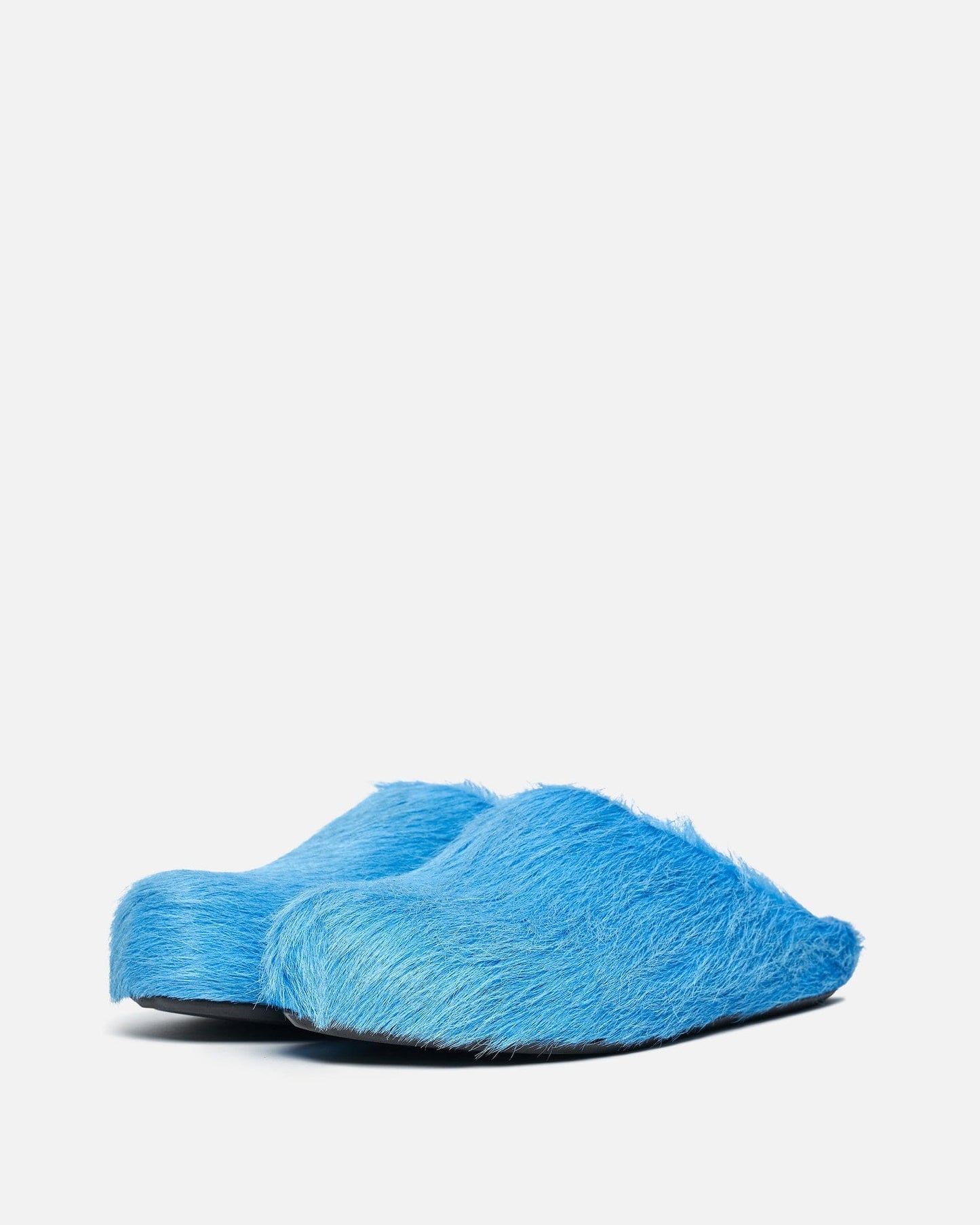 Marni Women's Shoes Calf-Hair Sabot in Light Blue