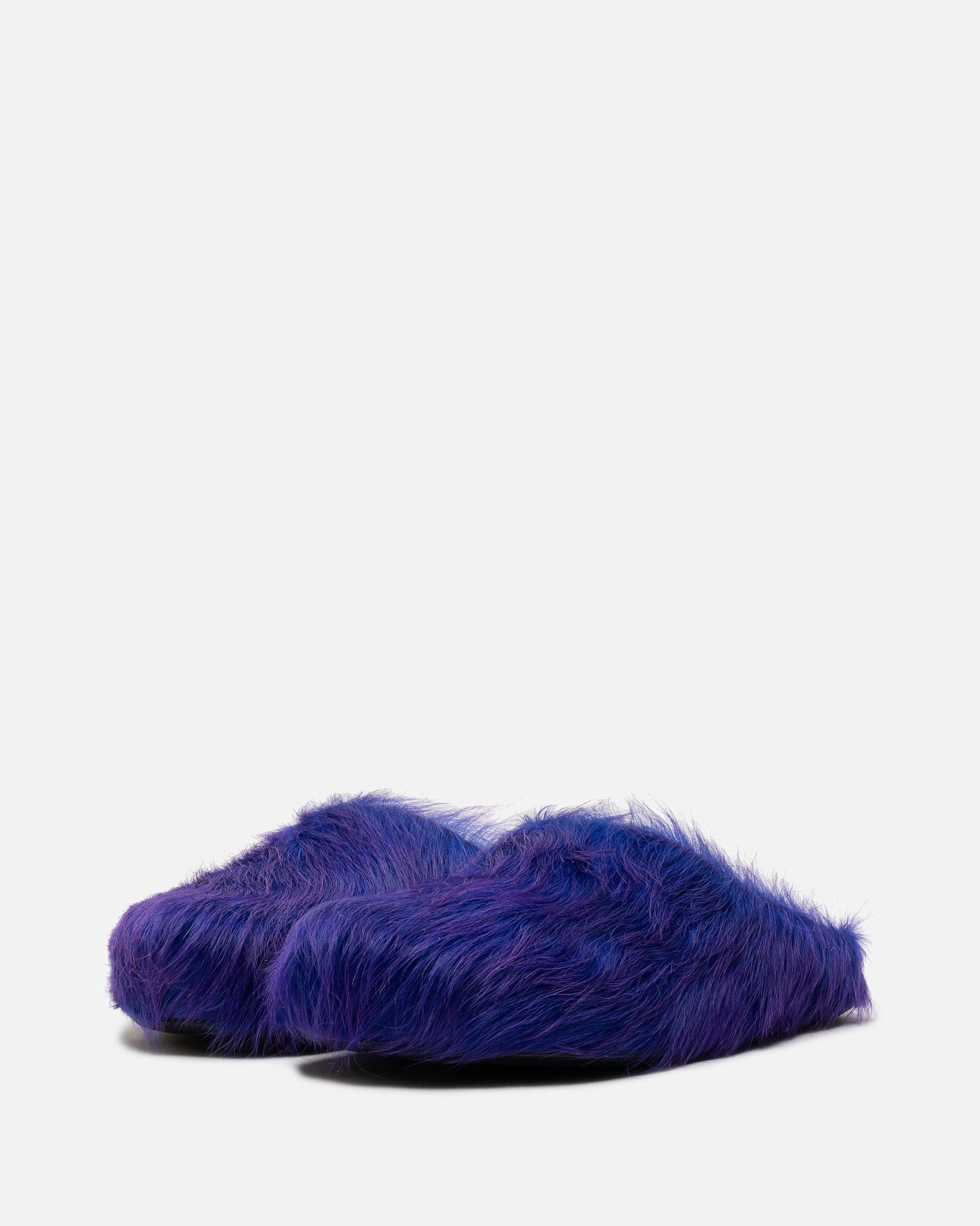 Marni Men's Shoes Calf-Hair Sabot in Purple