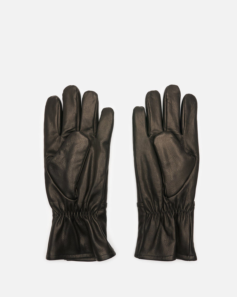 Auralee Men's Gloves OS Calf Leather Gloves in Black