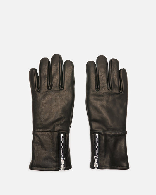 Auralee Men's Gloves OS Calf Leather Gloves in Black