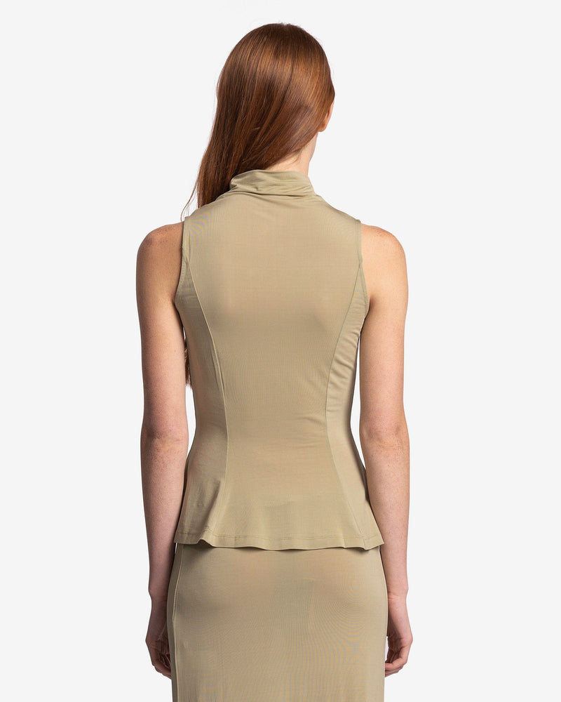 Paloma Wool Women Tops Campbell Flared Bottom Top in Light Green