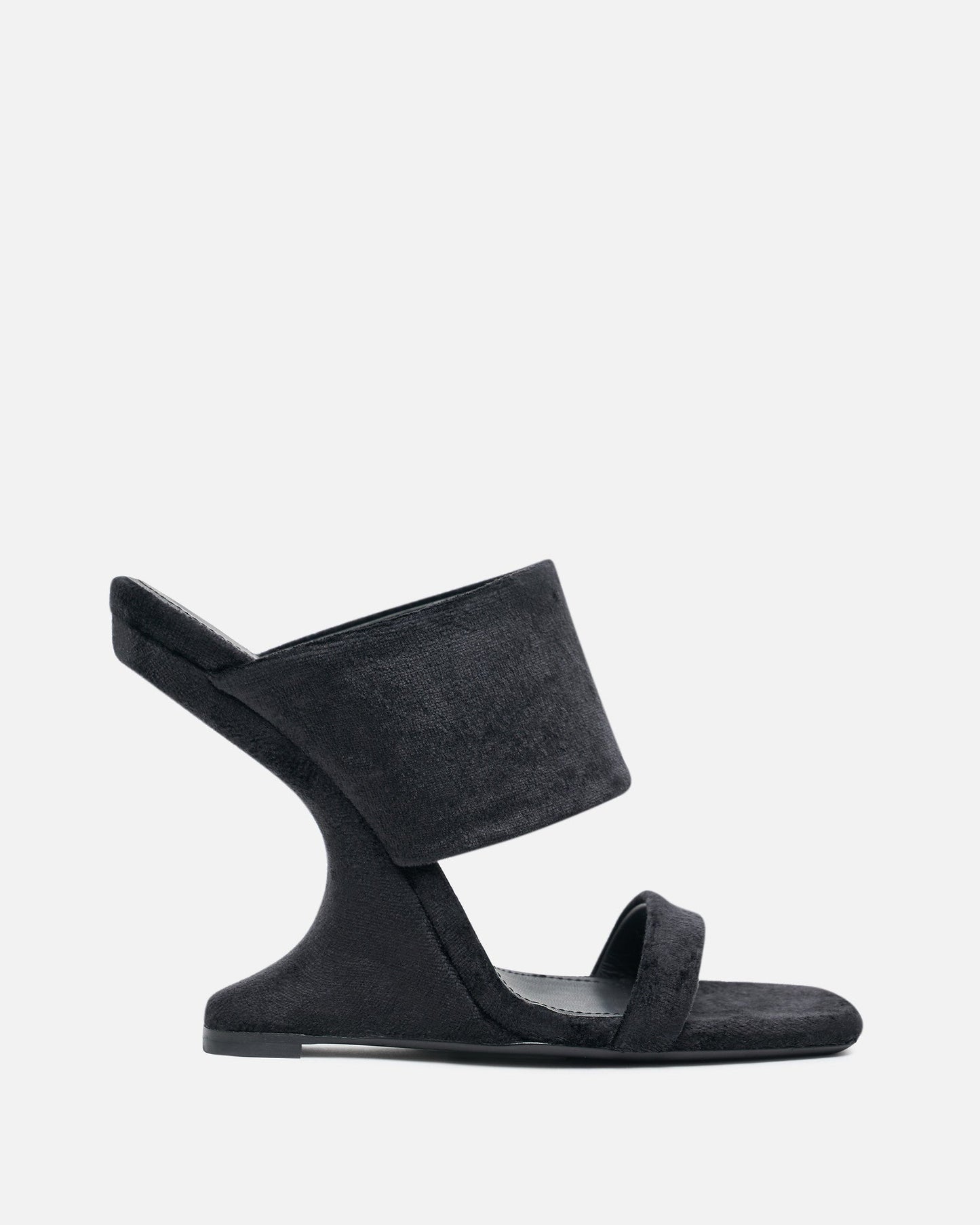 Rick Owens Lilies Women Heels Cantilever 11 Sandal in Black
