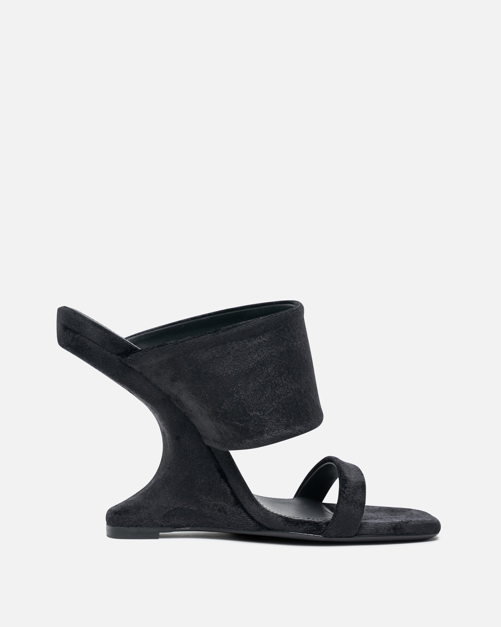 Rick Owens Lilies Women Heels Cantilever 11 Sandal in Black