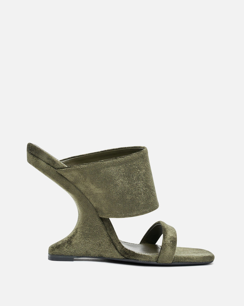 Rick Owens Lilies Women Heels Cantilever 11 Sandal in Forest