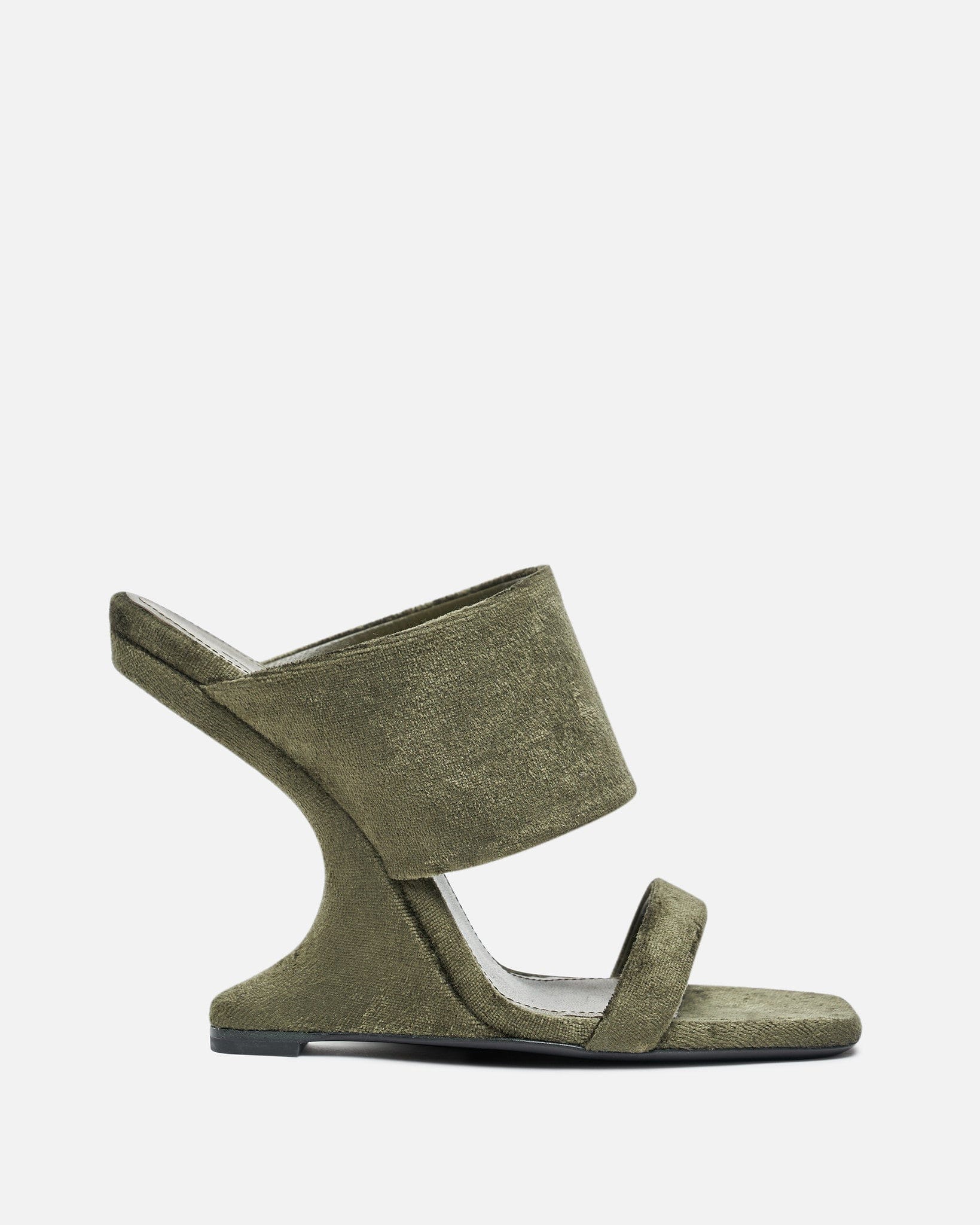 Rick Owens Lilies Women Heels Cantilever 11 Sandal in Forest