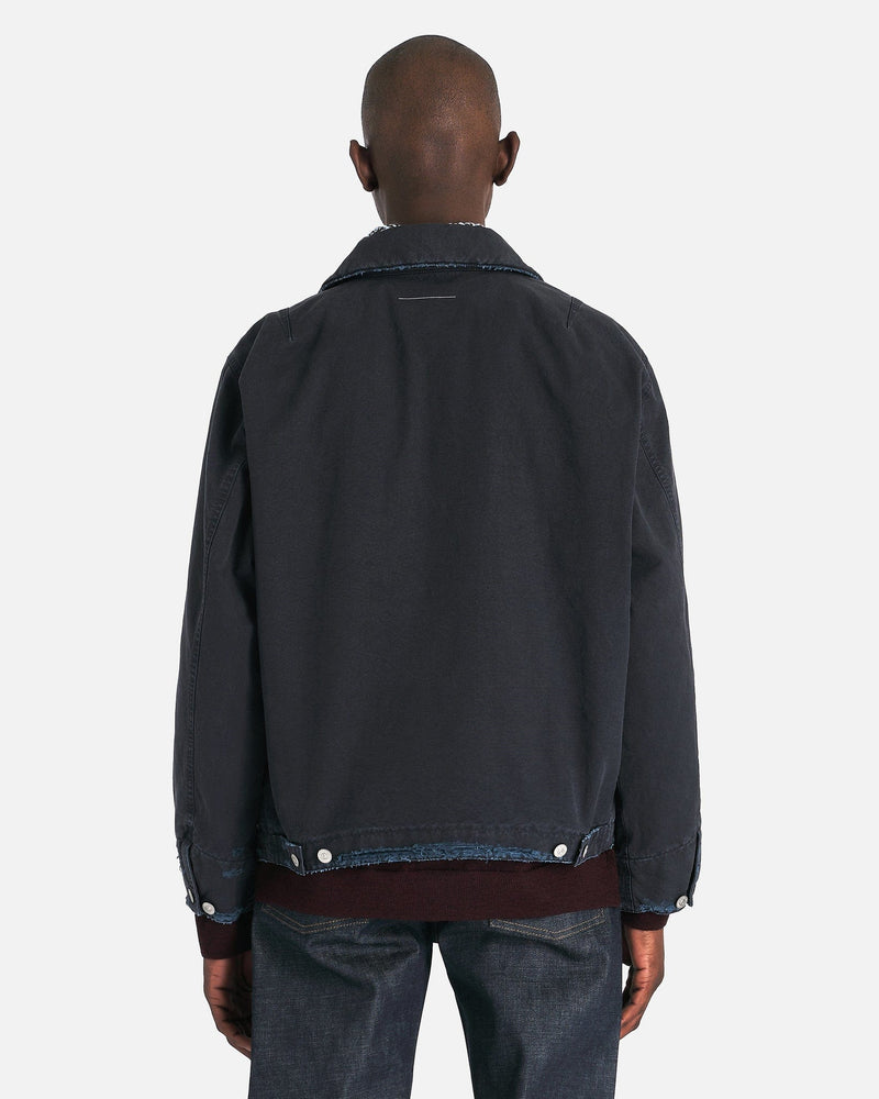 Canvas Distressed Jacket in Navy – SVRN