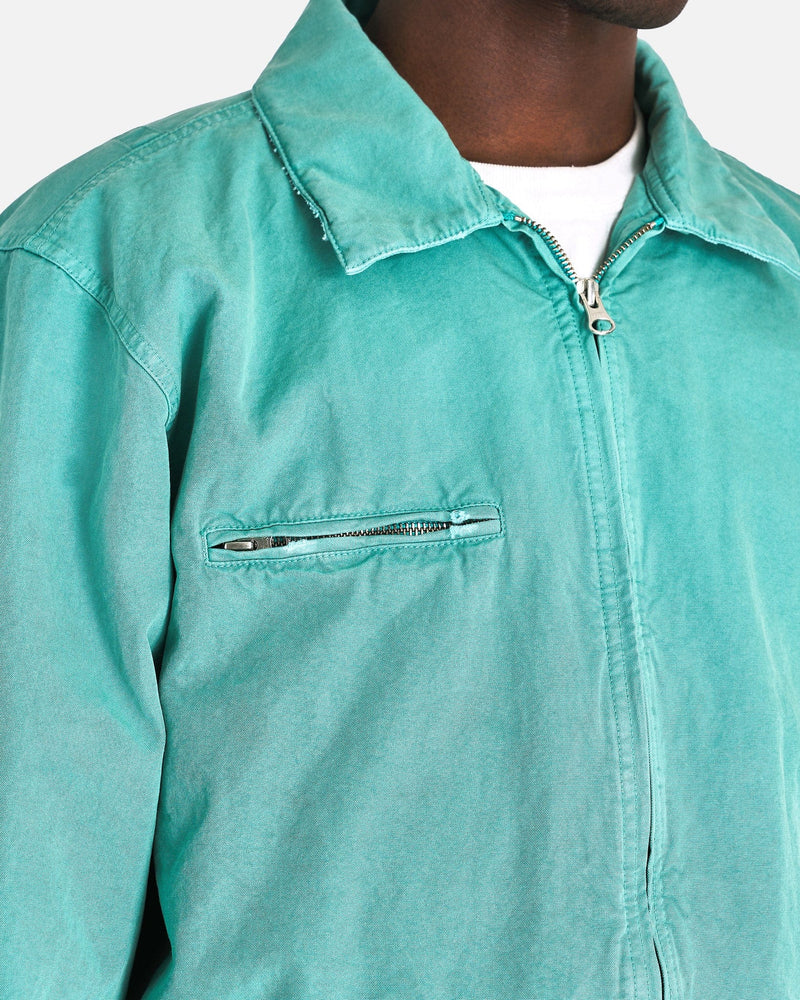 MM6 Maison Margiela Men's Jackets Canvas Distressed Jacket in Turquoise