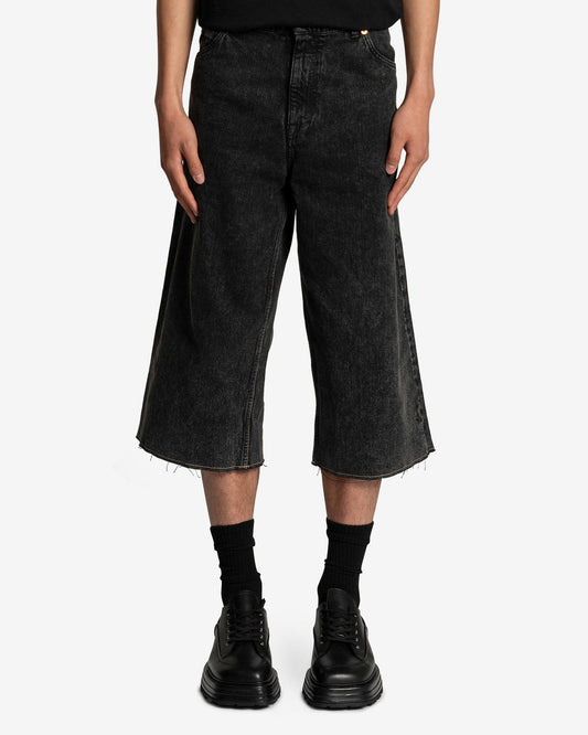 Our Legacy Men's Jeans Capri Cut in Overdyed Black Chain Twill