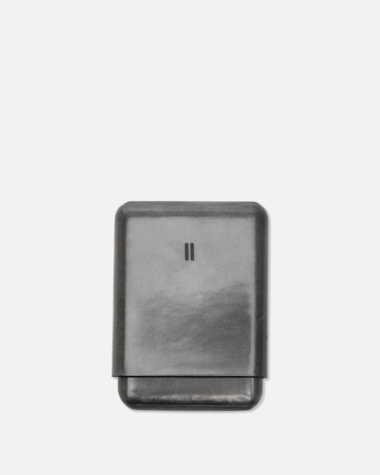 Boris Bidjan Saberi Leather Goods Card Case 2 in Carbon Grey