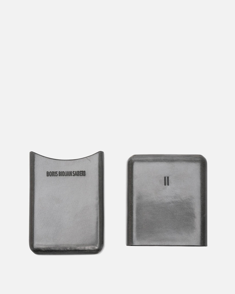 Boris Bidjan Saberi Leather Goods Card Case 2 in Carbon Grey
