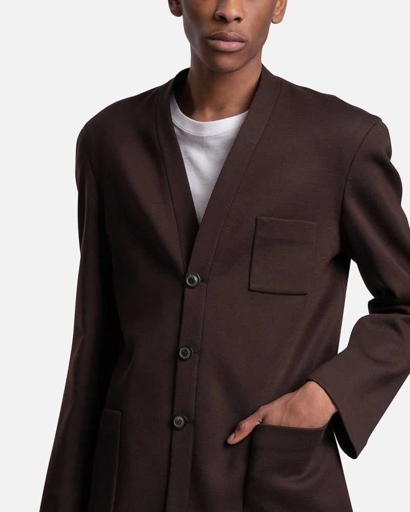 Maison Margiela Men's Jackets Cardigan Jacket in Nutmeg