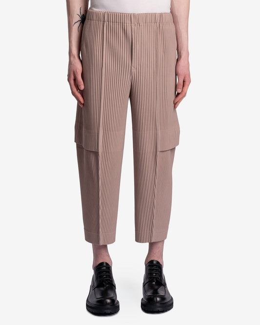 Homme Plissé Issey Miyake Men's Pants Cargo Pants in Sand Beige
