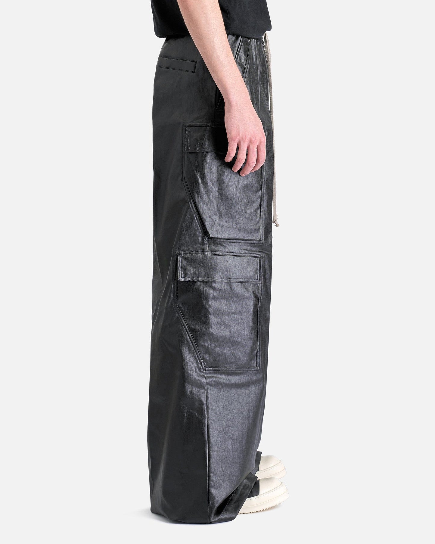 Rick Owens Men's Pants Cargobelas in Black Metallic