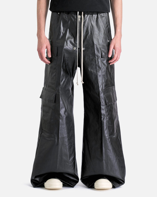 Rick Owens Men's Pants Cargobelas in Black Metallic