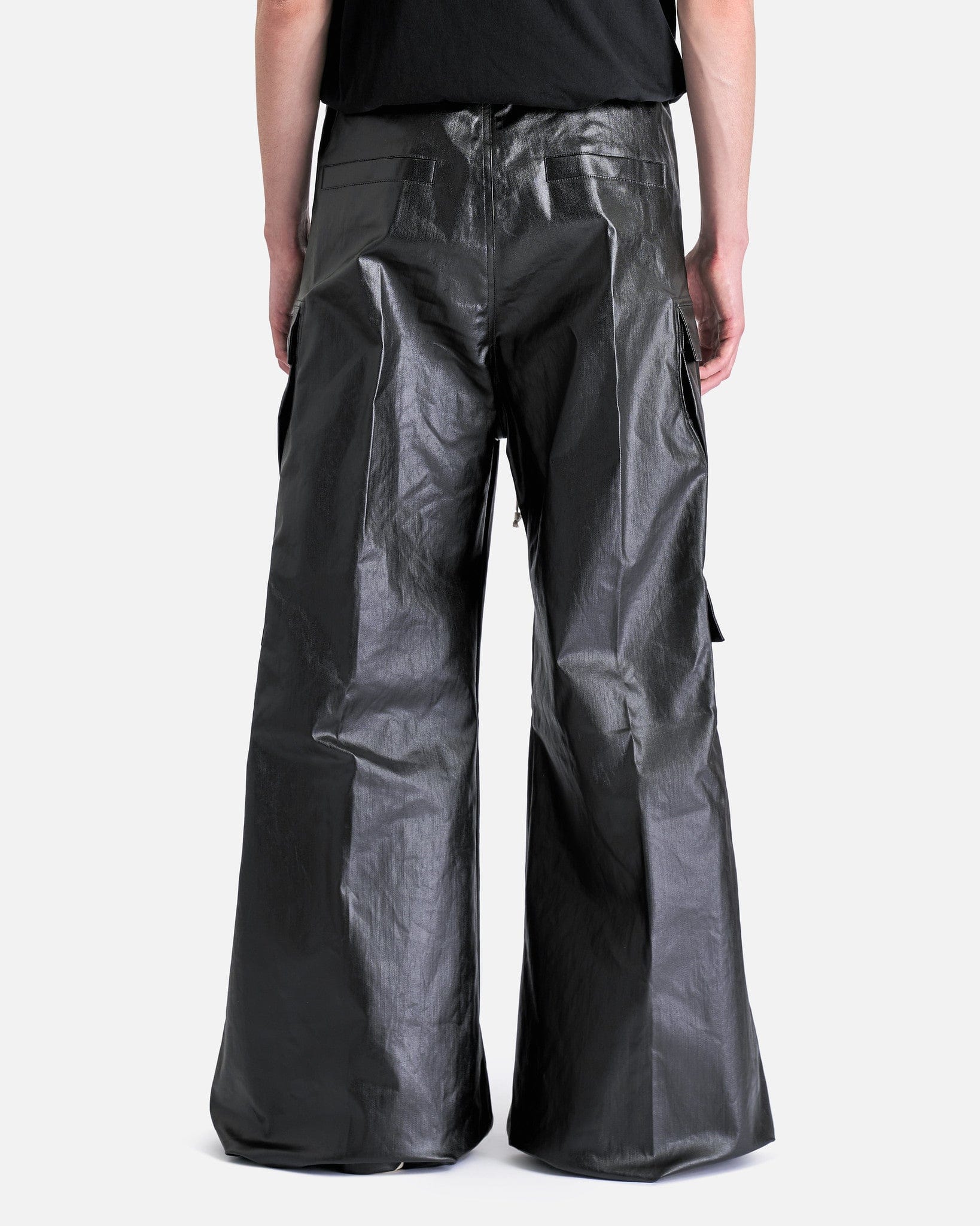 Rick Owens Men's Pants Cargobelas in Black Metallic