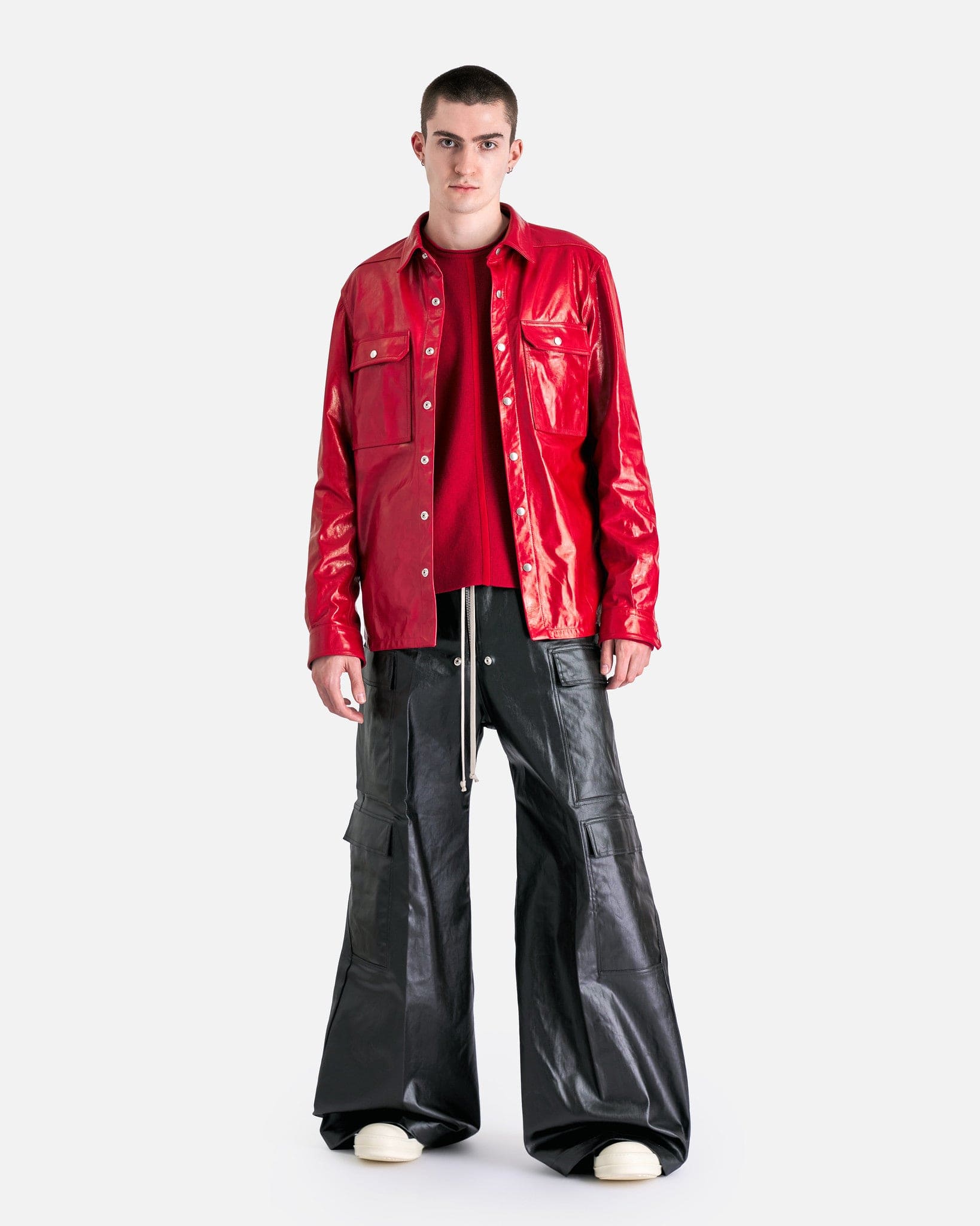 Rick Owens Men's Pants Cargobelas in Black Metallic