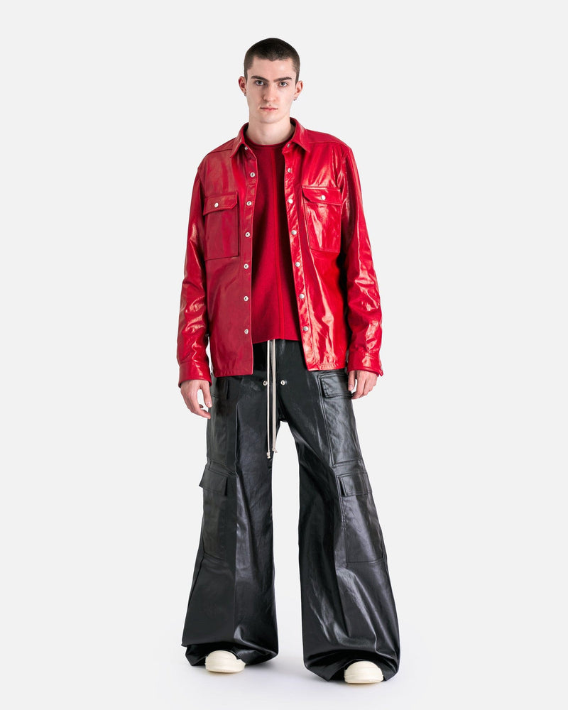 Rick Owens Men's Pants Cargobelas in Black Metallic