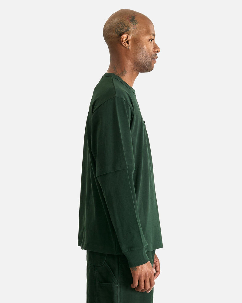 Sacai Men's Shirts Carhartt WIP Cotton Jersey LS Shirt in Green