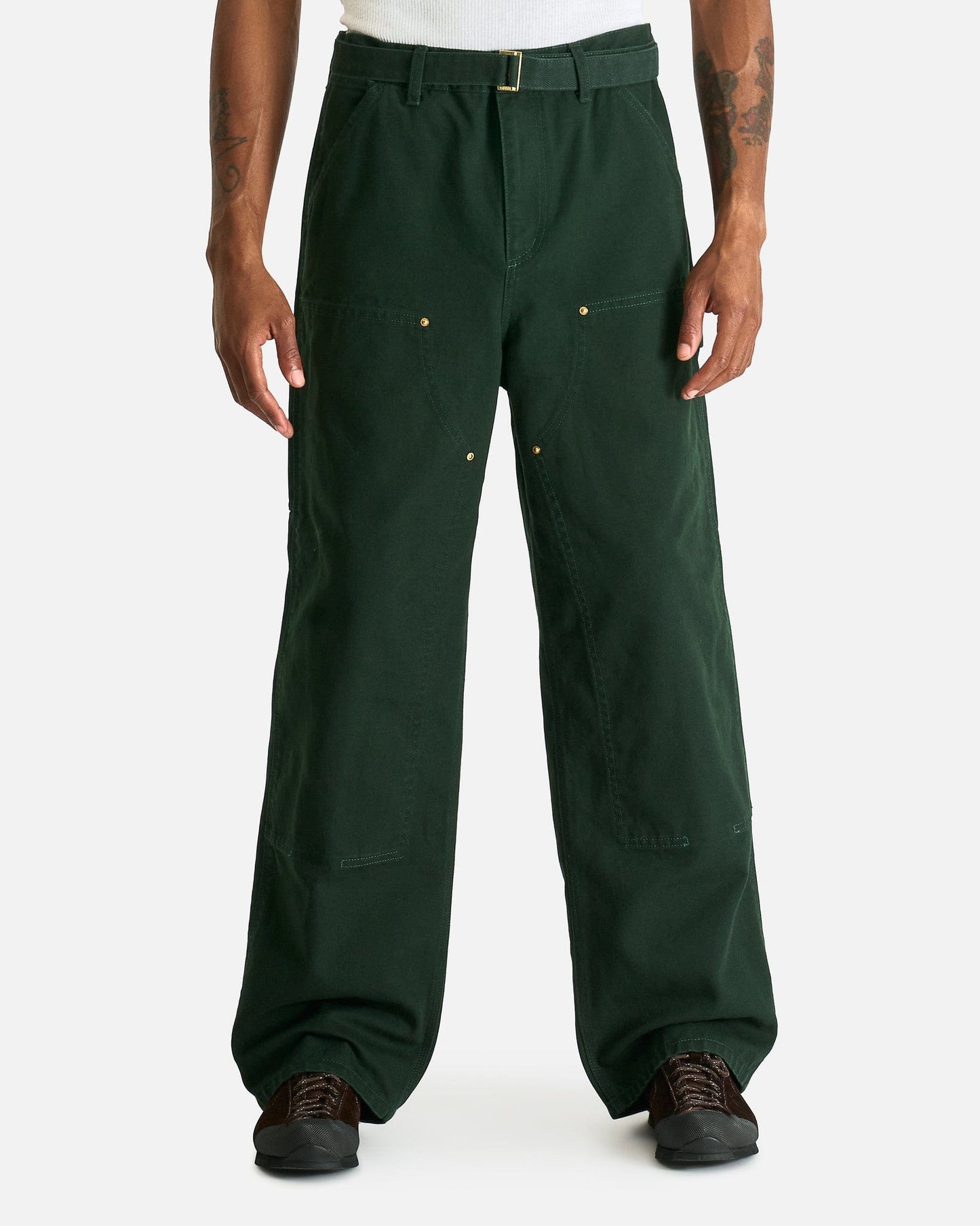 Sacai Men's Pants Carhartt WIP Duck Pants in Green