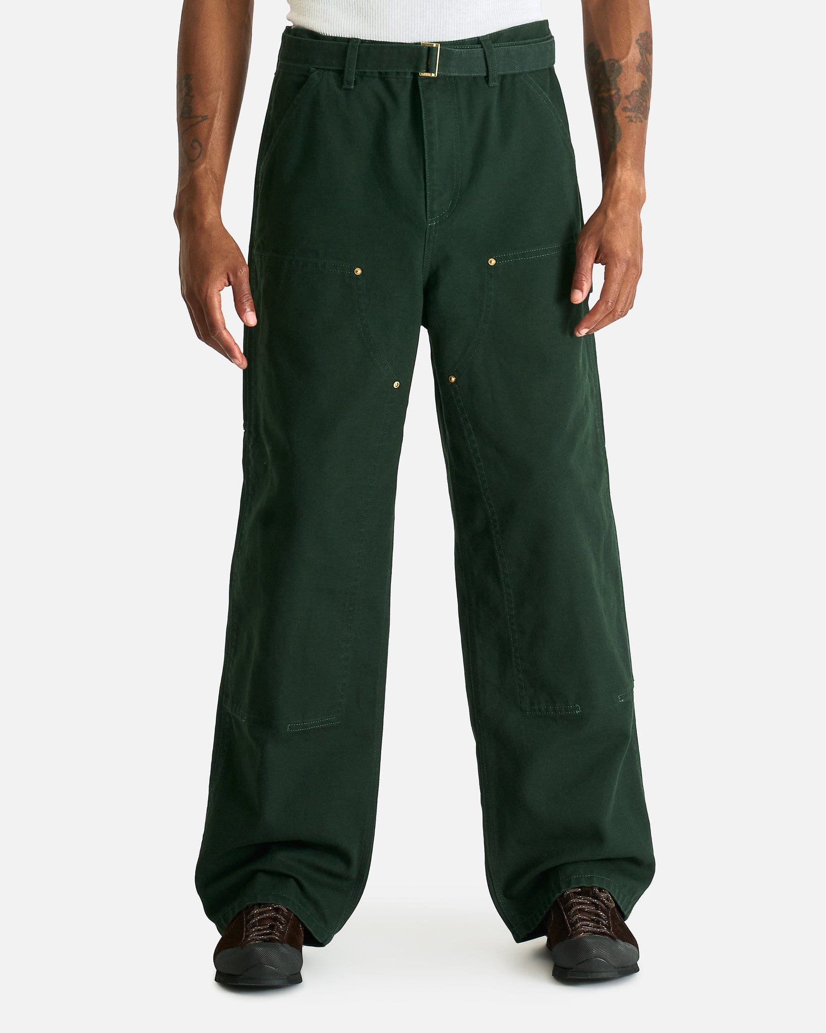 Sacai Men's Pants Carhartt WIP Duck Pants in Green
