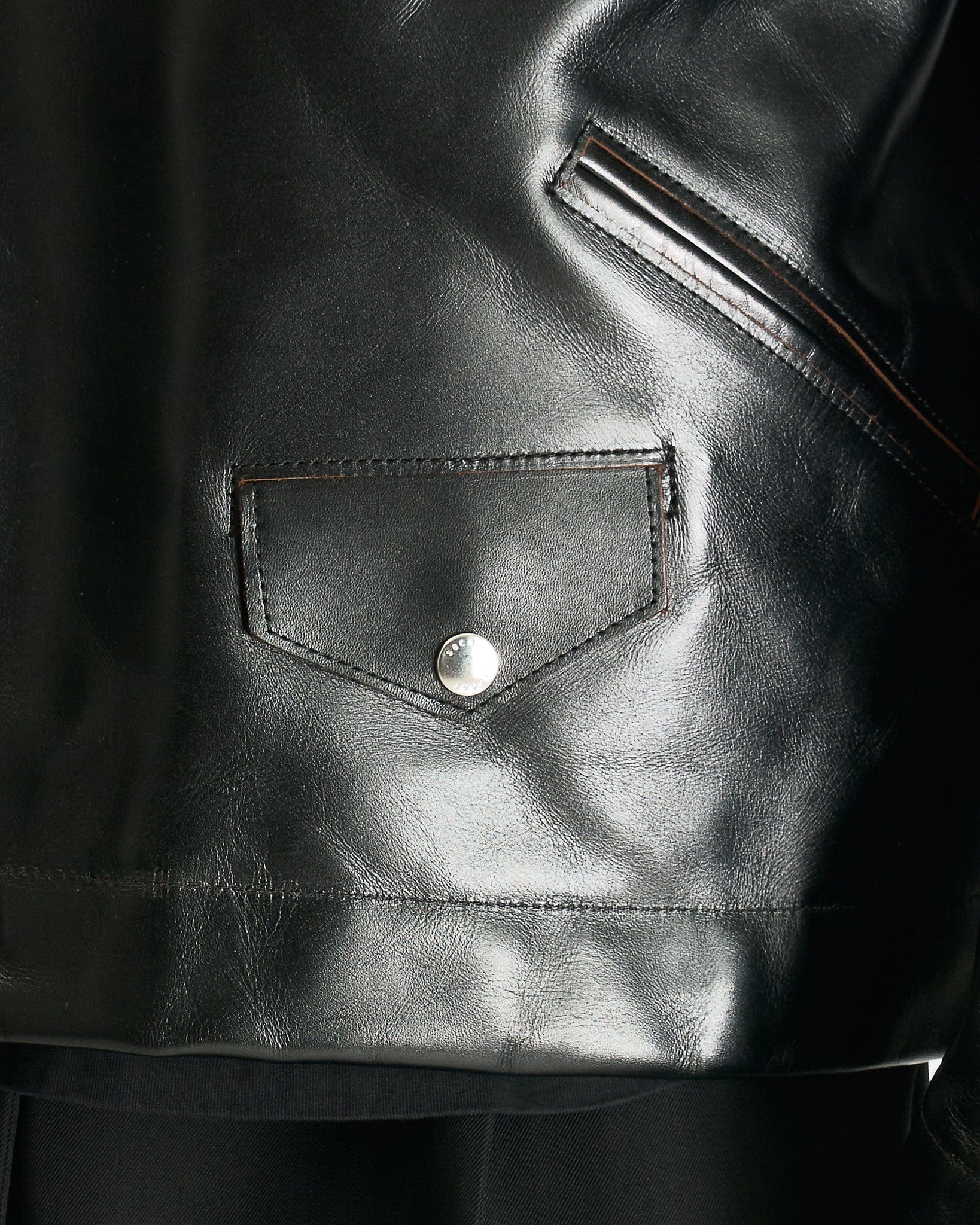 Sacai Men's Jackets 3 Carhartt WIP Leather Jacket in Black