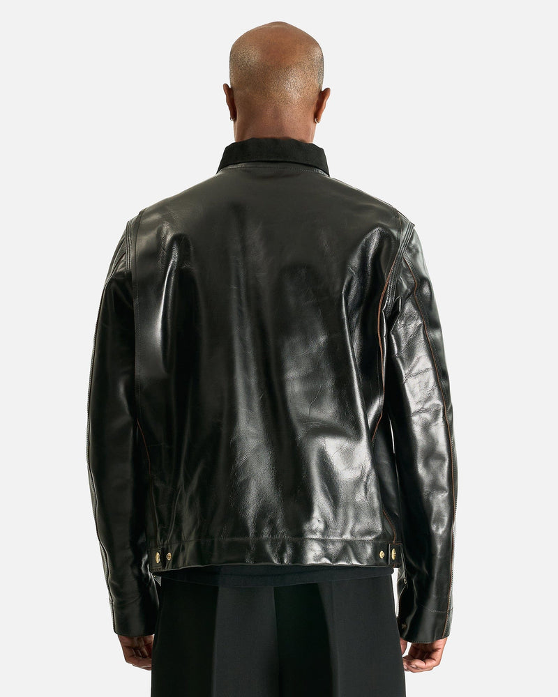 Sacai Men's Jackets 3 Carhartt WIP Leather Jacket in Black