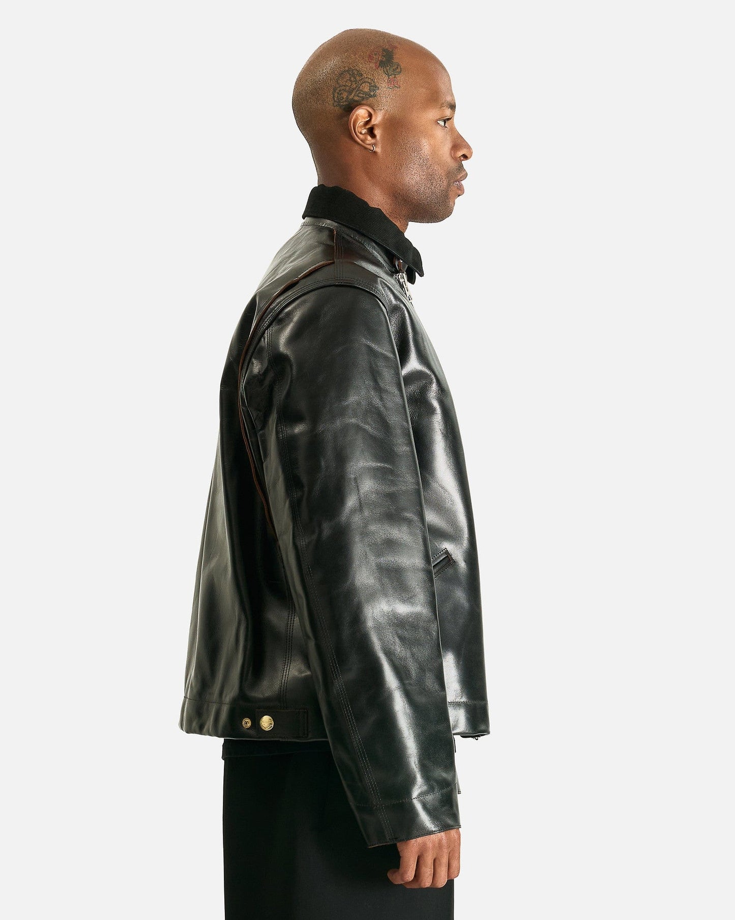 Sacai Men's Jackets 3 Carhartt WIP Leather Jacket in Black
