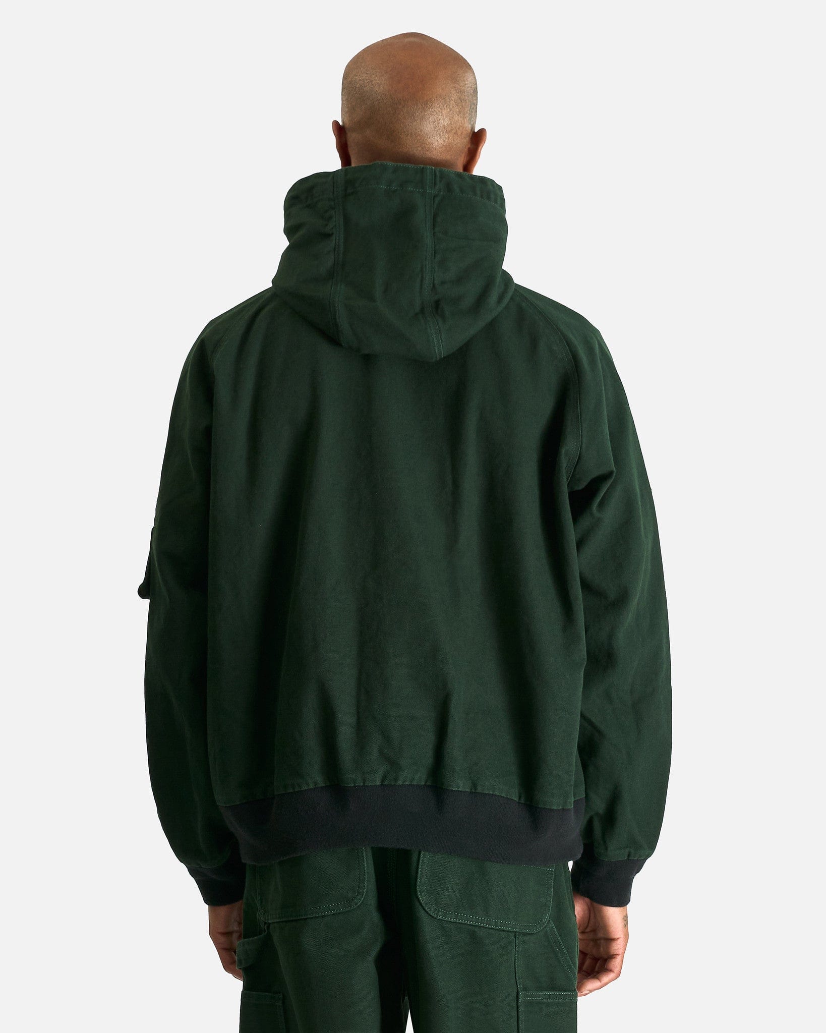 Carhartt WIP Washed Ducked Hooded Blouson in Green – SVRN