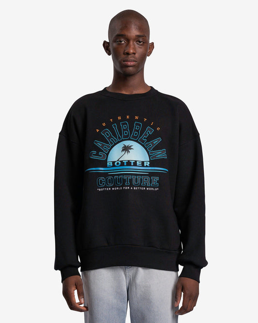 Botter Men's Sweatshirts Caribbean Couture Crewneck Sweater in Black College