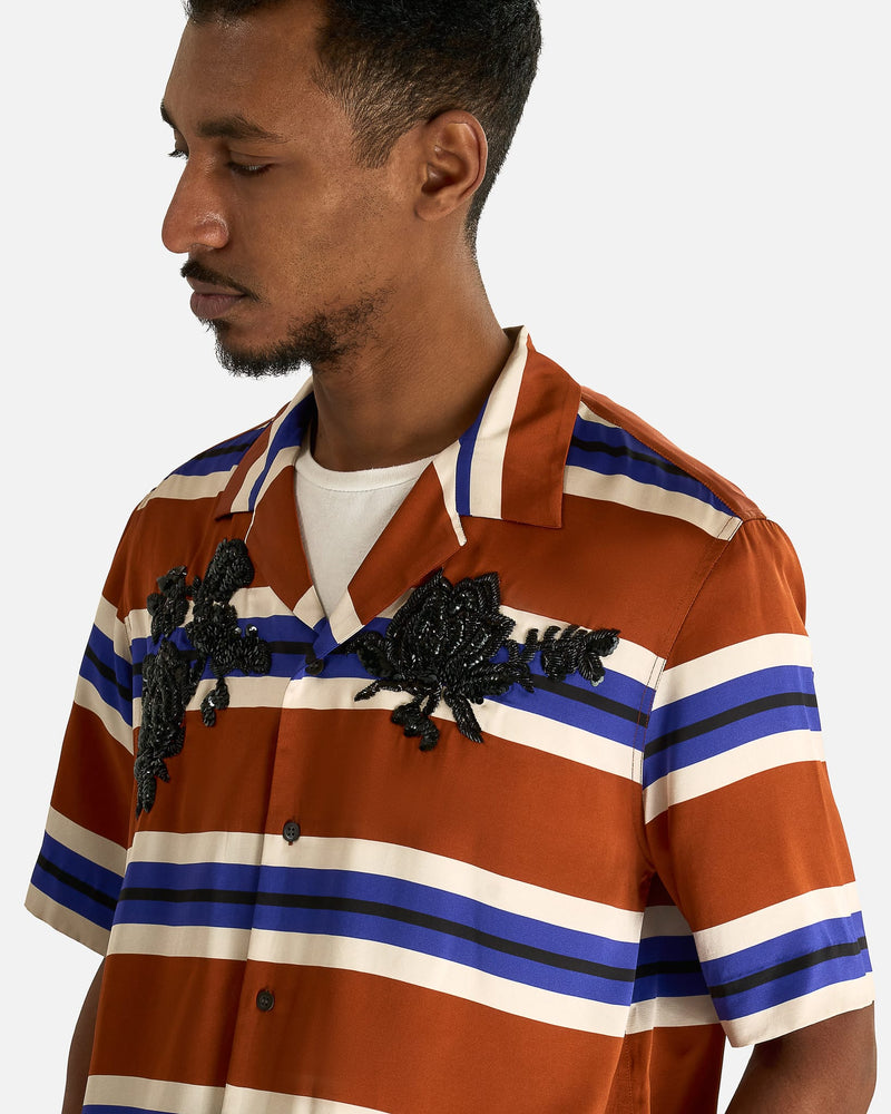 Dries Van Noten Men's Shirts Carltone EMB Shirt in Orange