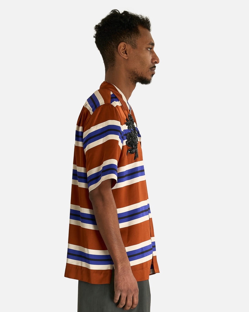Dries Van Noten Men's Shirts Carltone EMB Shirt in Orange