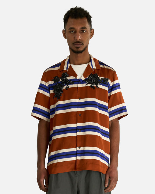 Dries Van Noten Men's Shirts Carltone EMB Shirt in Orange