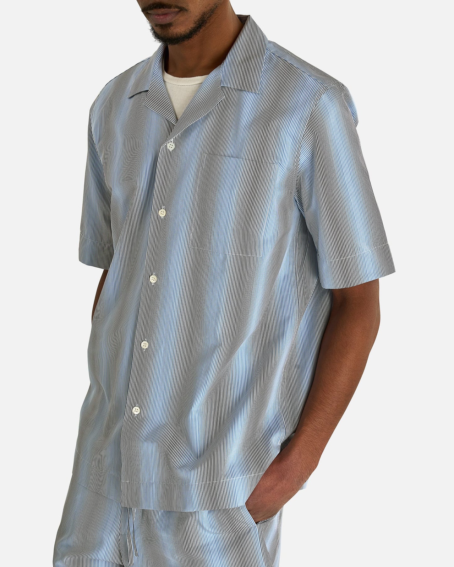 Dries Van Noten Men's Shirts Carltone Shirt in Blue