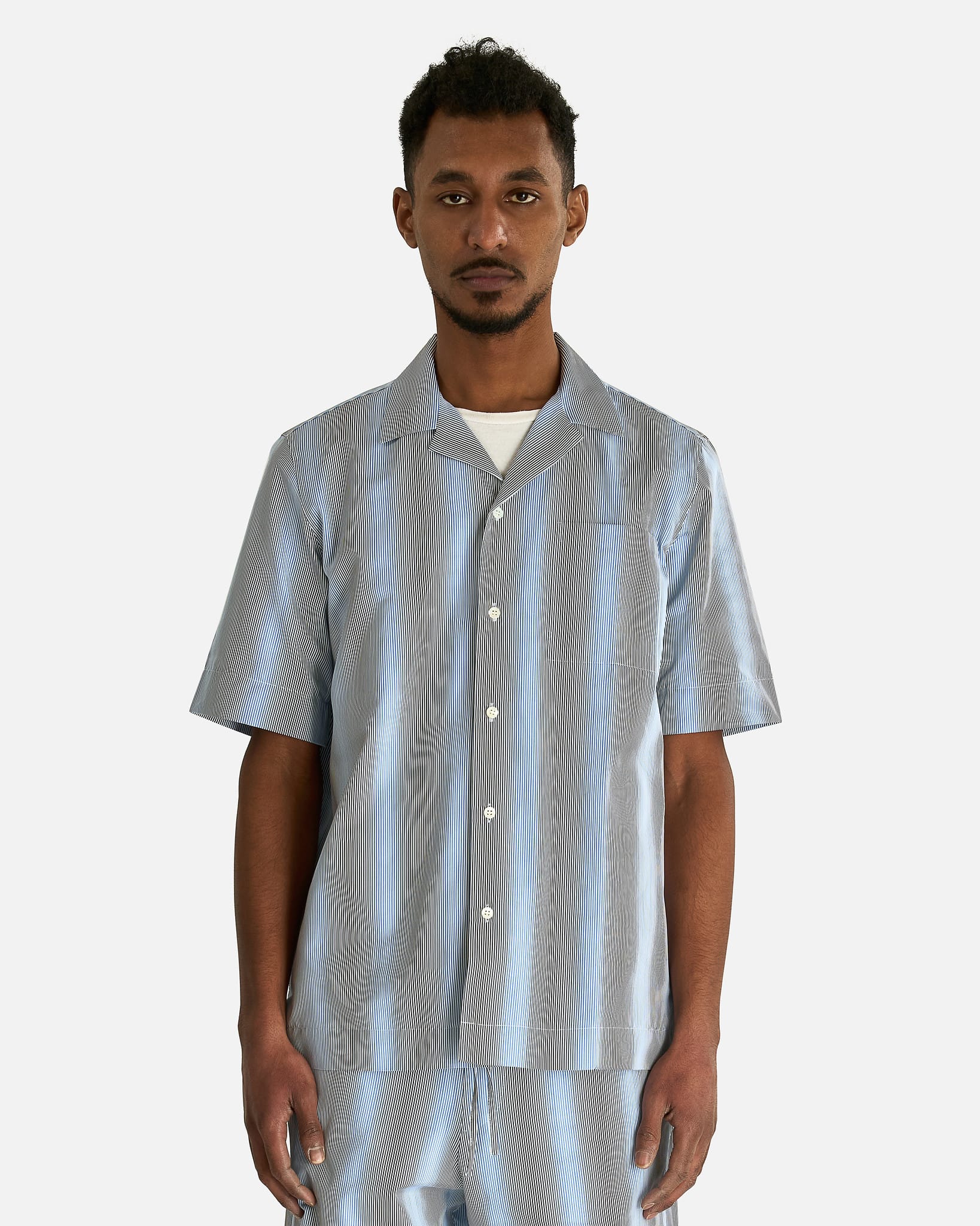 Dries Van Noten Men's Shirts Carltone Shirt in Blue