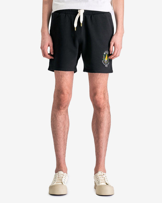 Casablanca Men's Shorts Casa Way Embroidered Sweatshort in Black