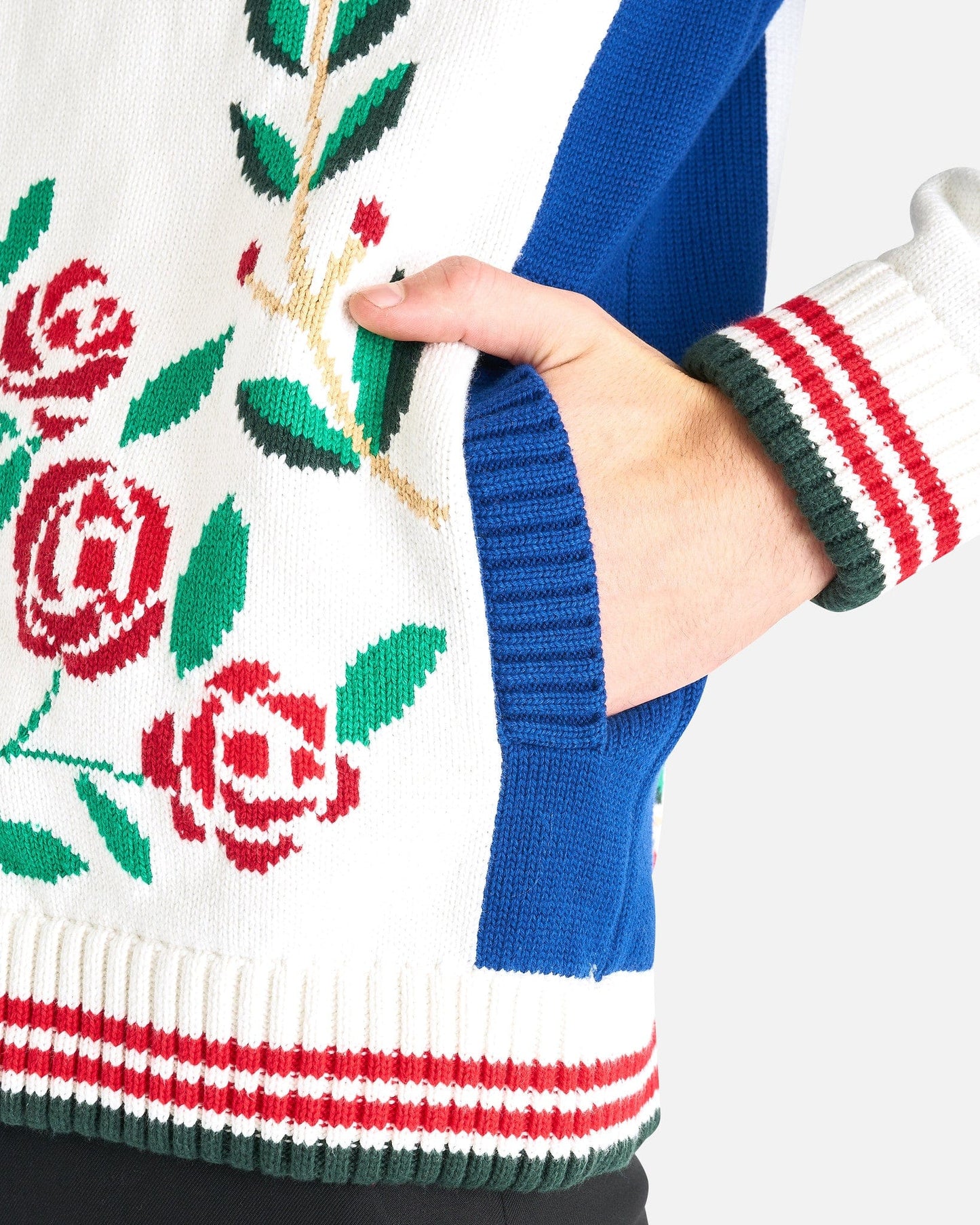 Casablanca Men's Jackets Casablanca Laurel Intarsia Knit Jacket in Multi