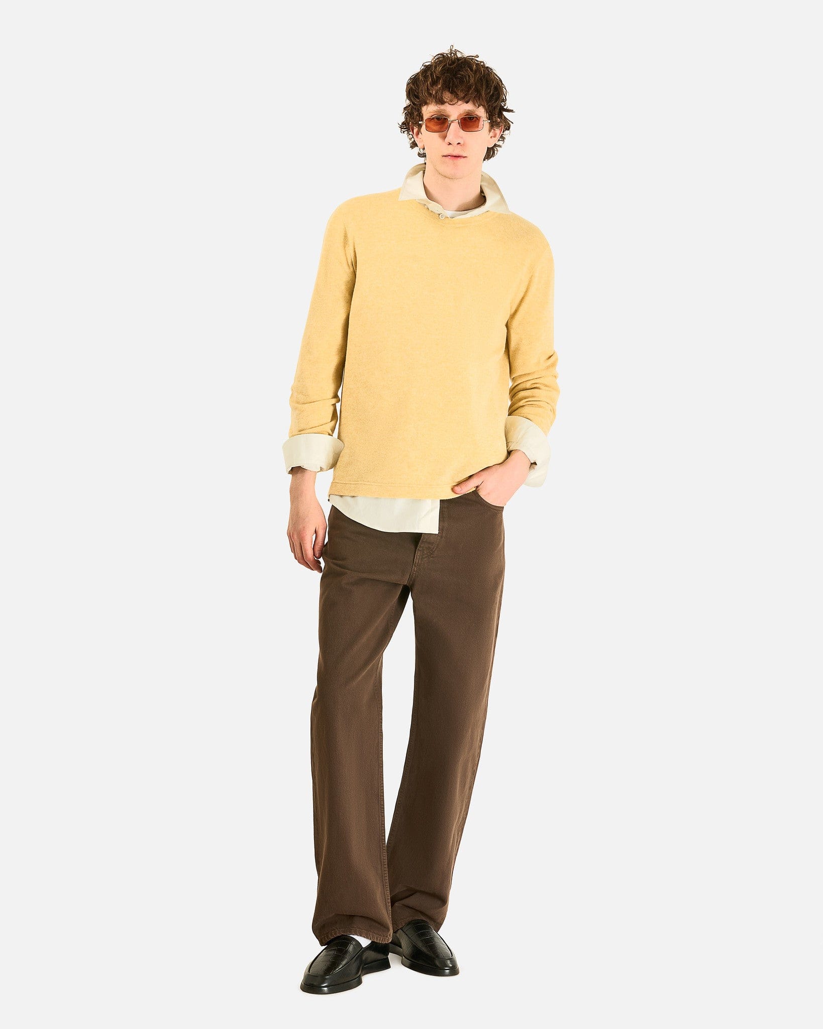 The Row Men's Tops Casas Top in Pale Yellow