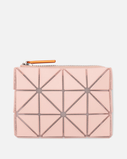 Bao Bao Issey Miyake Leather Goods O/S Casette Pouch in Coral Orange