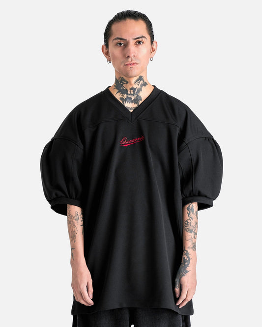 Willy Chavarria Men's Shirts Cathedral Football Jersey in Black