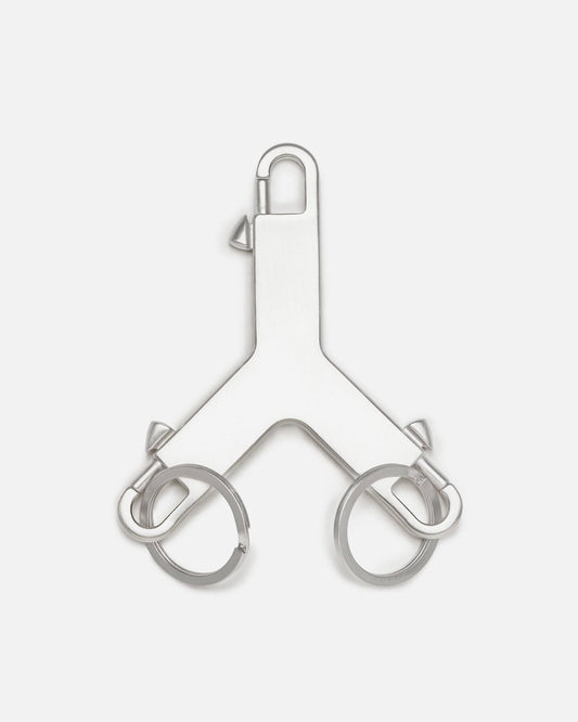 Rick Owens Jewelry OS Cerberus Keyring in Silver