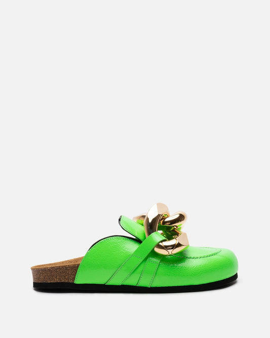 JW Anderson Women's Shoes Chain Loafer in in Green