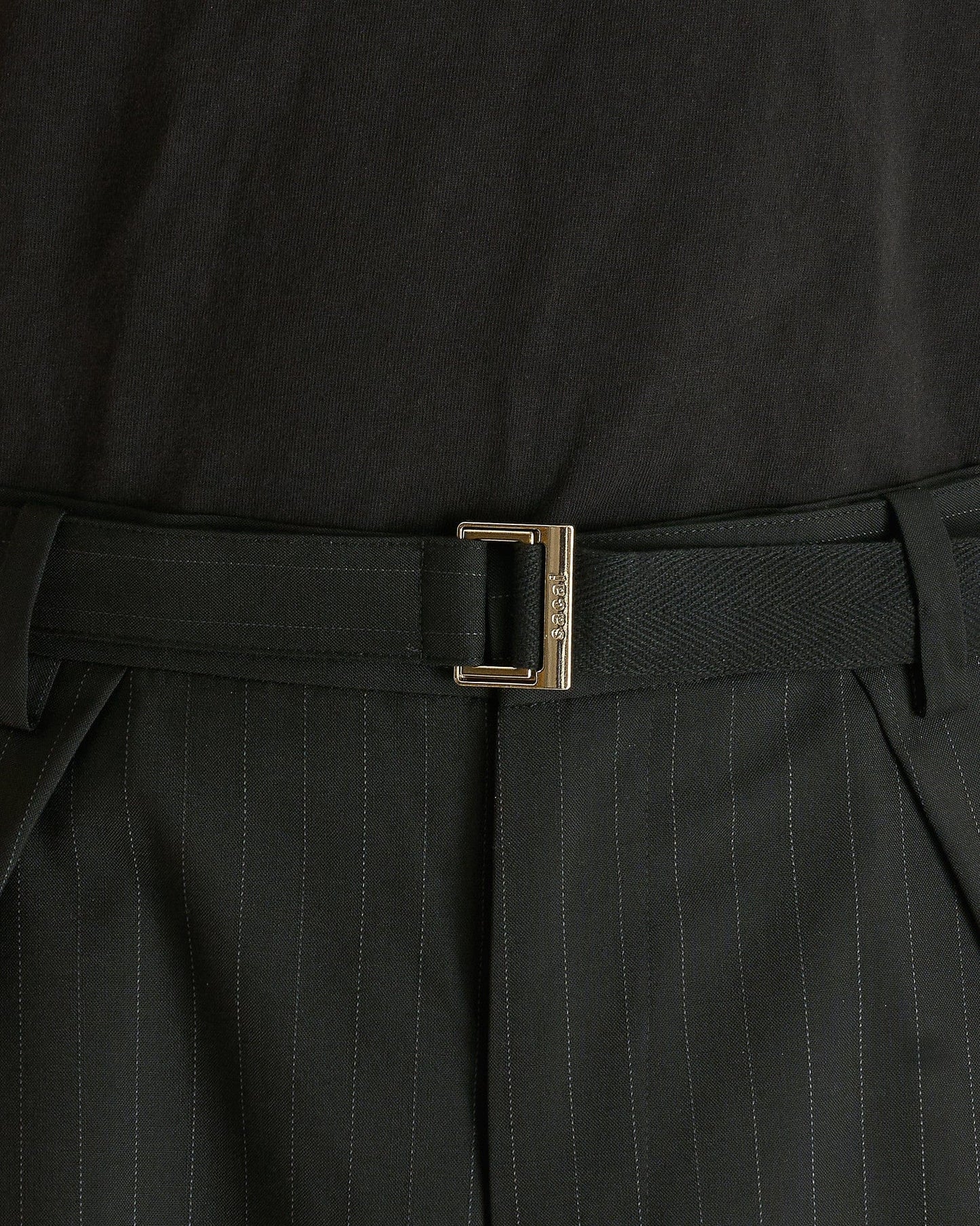 Sacai Men's Pants Chalk Stripe Pants in Black