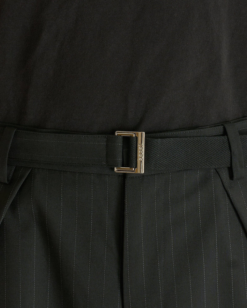 Sacai Men's Pants Chalk Stripe Pants in Black