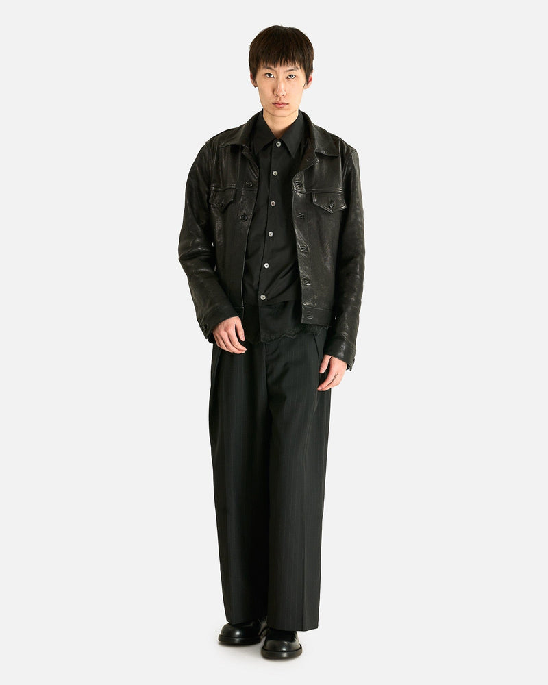 Sacai Men's Pants Chalk Stripe Pants in Black