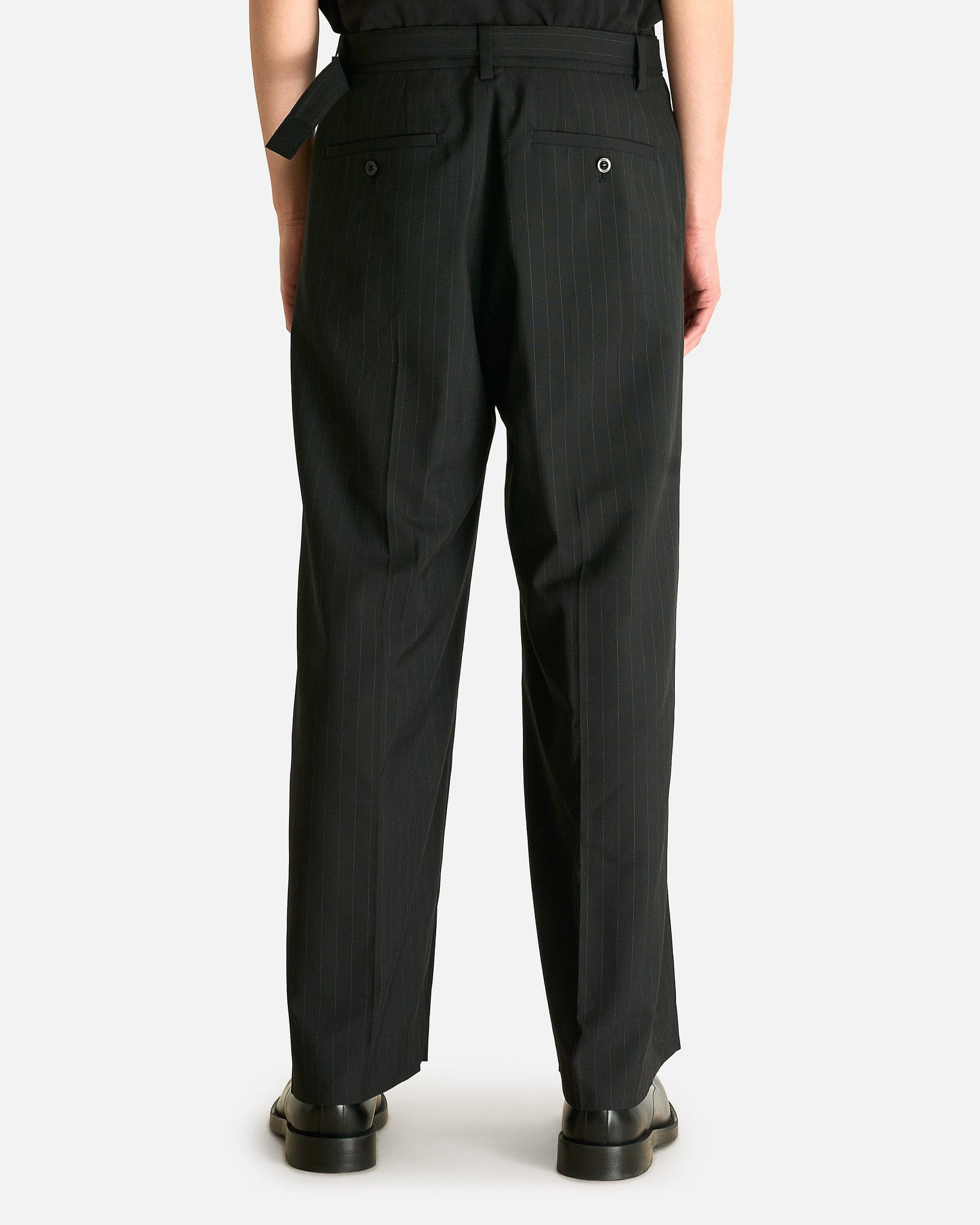 Sacai Men's Pants Chalk Stripe Pants in Black