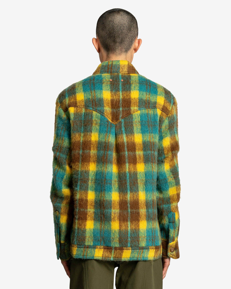 Andersson Bell Men's Jackets Chauny Wool Check Jacket in Yellow/Brown