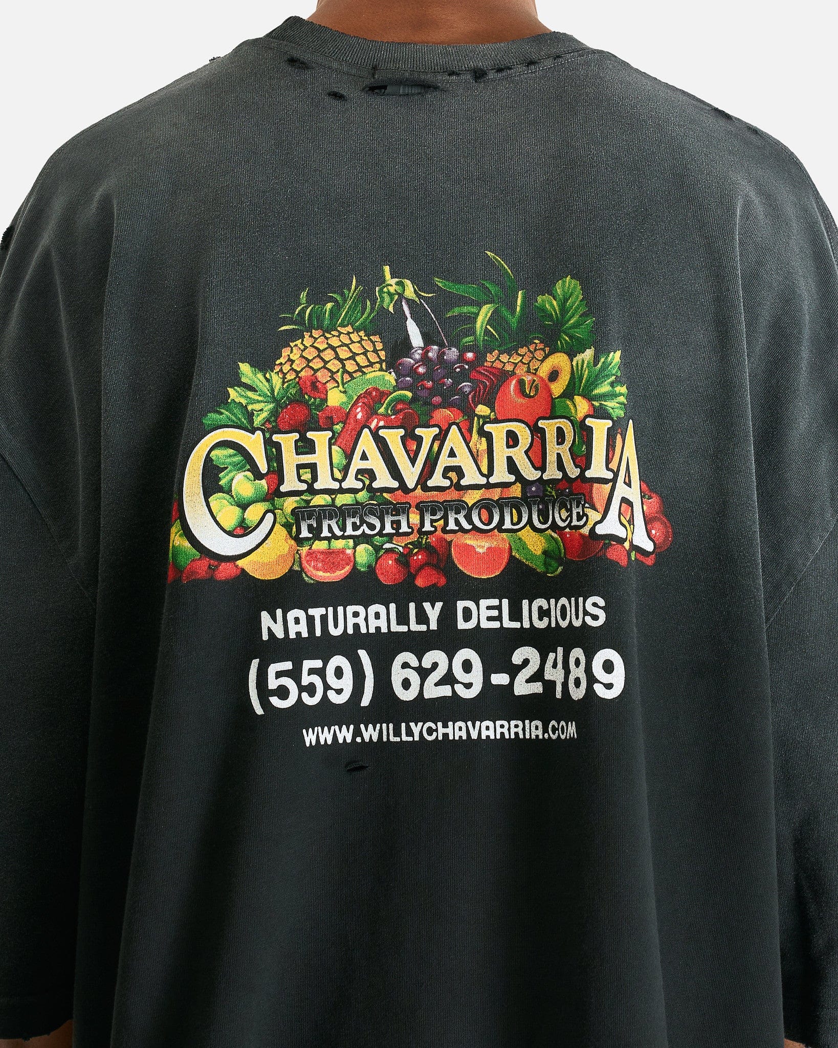 Willy Chavarria Men's T-Shirts Chavarria Fresh Produce Buffalo Tee in Black