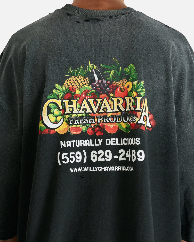 Willy Chavarria Men's T-Shirts Chavarria Fresh Produce Buffalo Tee in Black