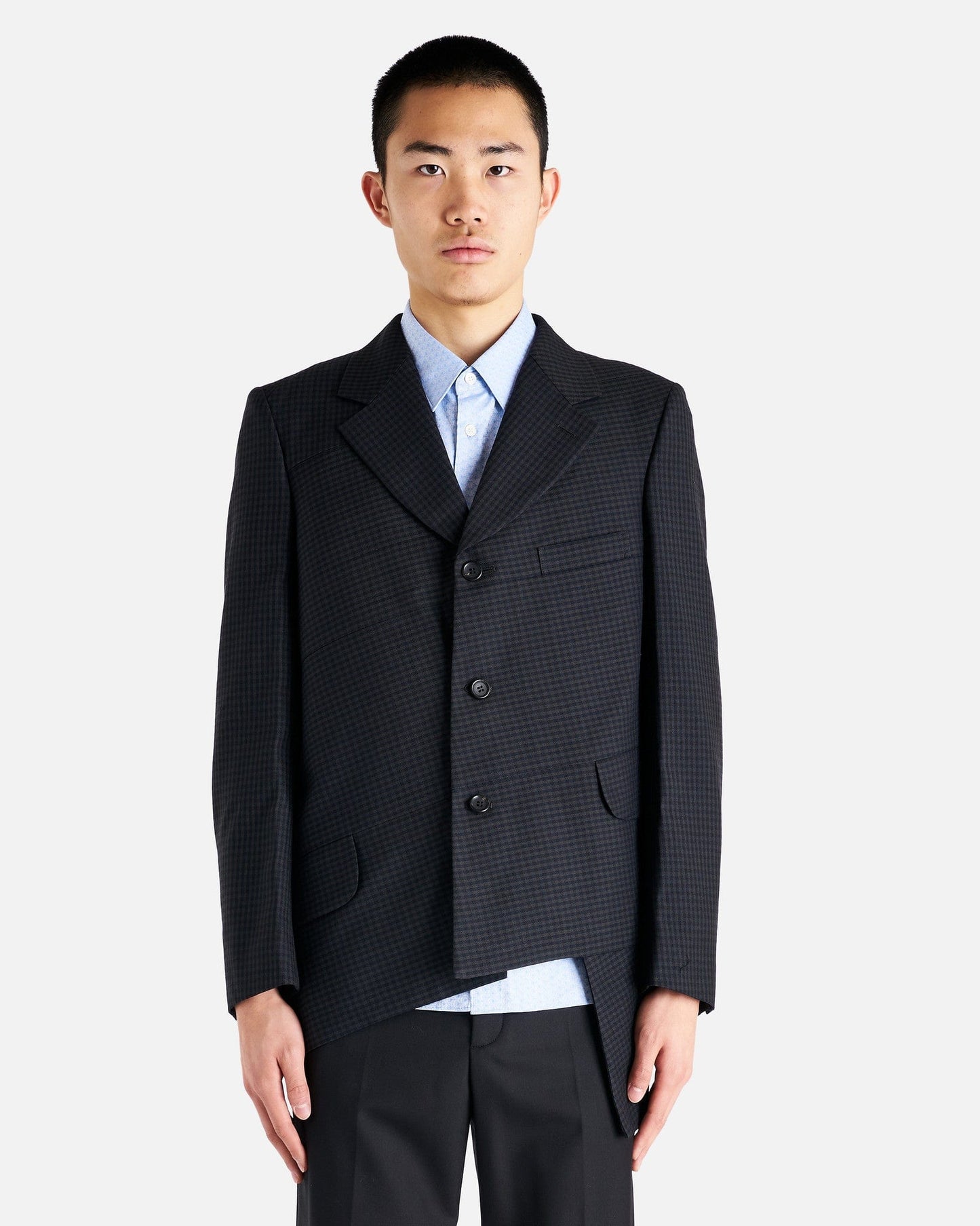 Comme des Garcons Homme Deux Men's Jackets Checkered Panel Jacket in Pine